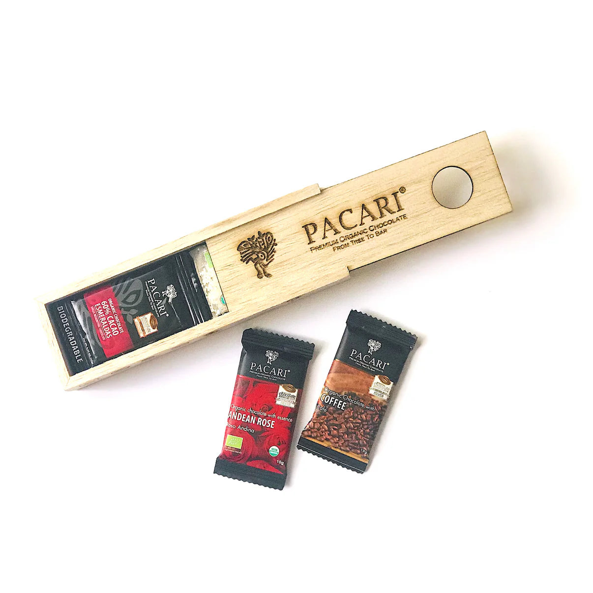 Raft Wood Gift Box 4 minibars (10 gr.) Assorted flavors