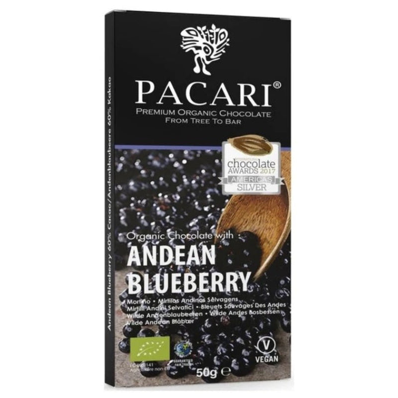 Andean Blueberry 60% Organic Chocolate Bar