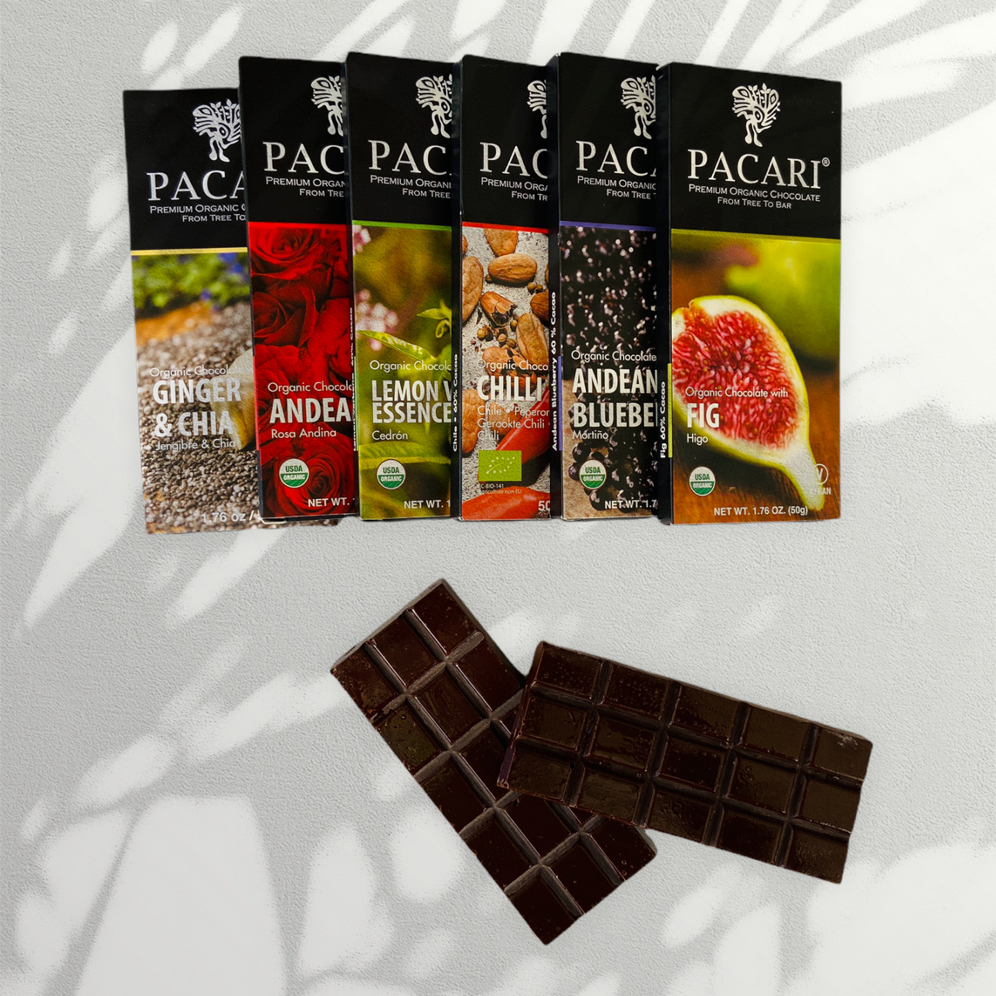 Assortment of Paccari Chocolate Bars