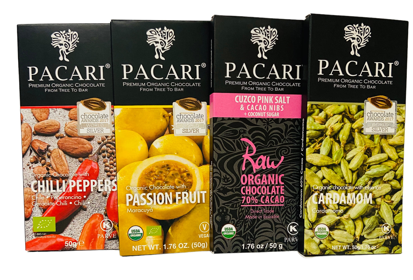 Assortment of Paccari Chocolate Bars