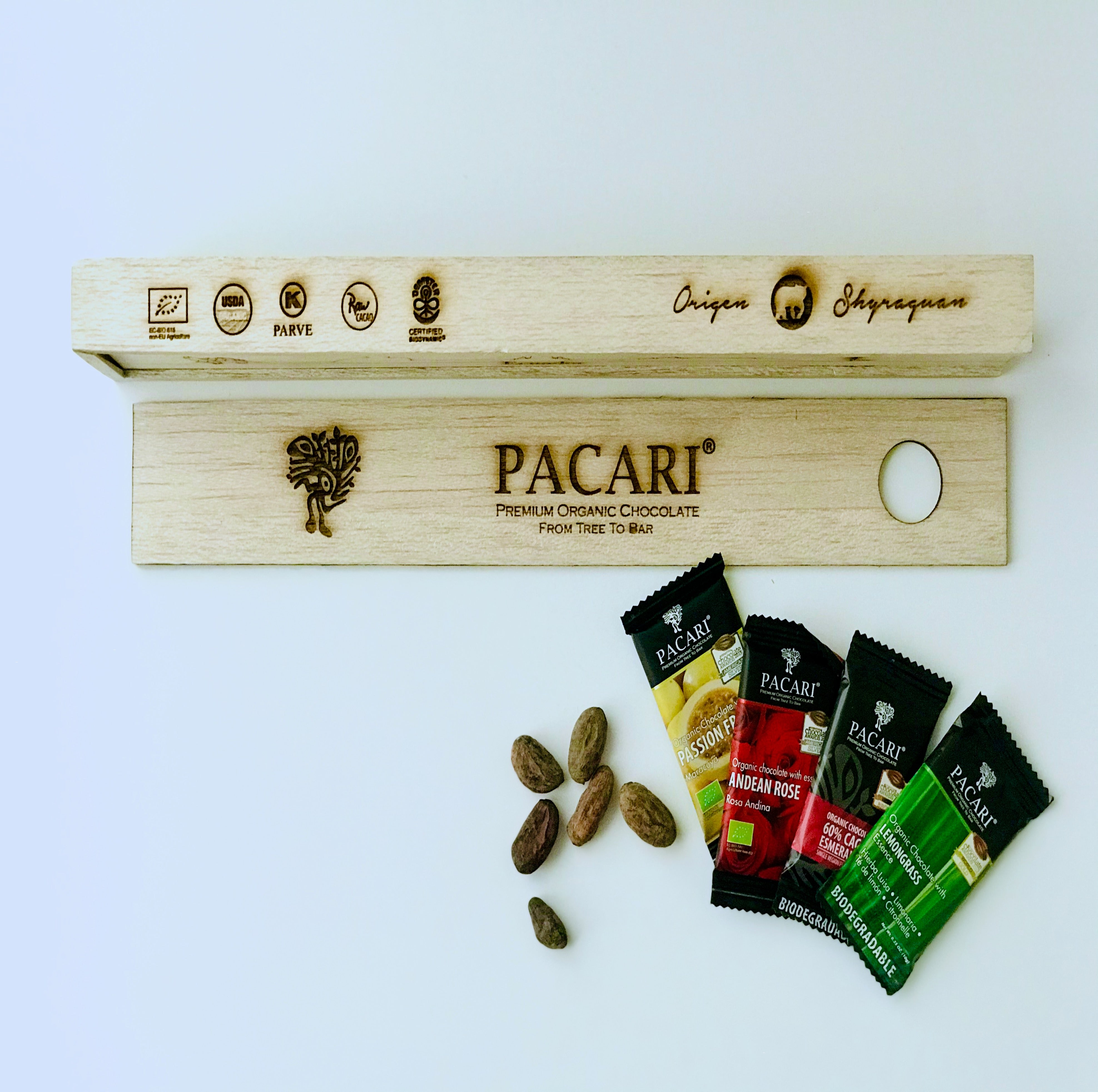 Raft Wood Gift Box 8 mini bars (10 gr.) Assorted flavors